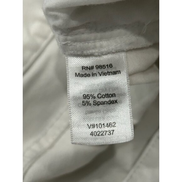 Coldwater Creek Natural Fit Crop Leg Capri Pants White Sz 14 Casual Minimalist - Picture 6 of 10